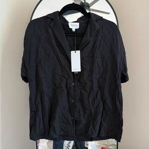 NWT Who What Wear Classic Black Shirt